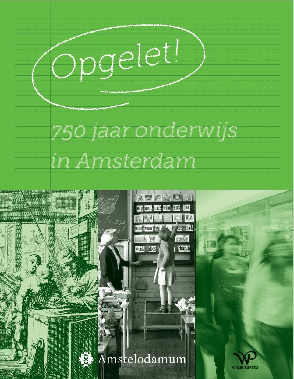 Voorkant van jaarboek 2024 over 750 jaar onderwijs in Amsterdam